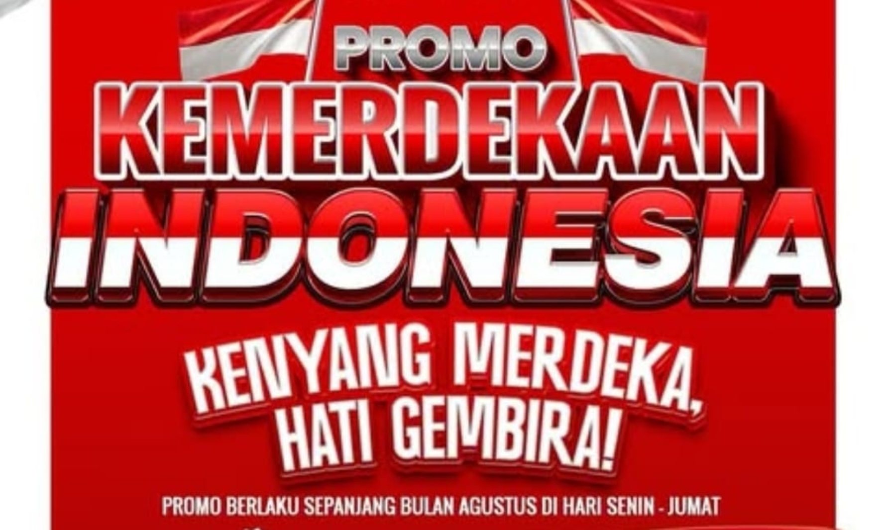 Flyer promo Agustusan di Foodcourt BSB.