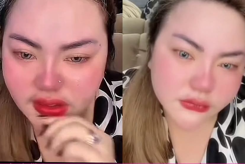 Lisa Mariana menangis minta maaf.