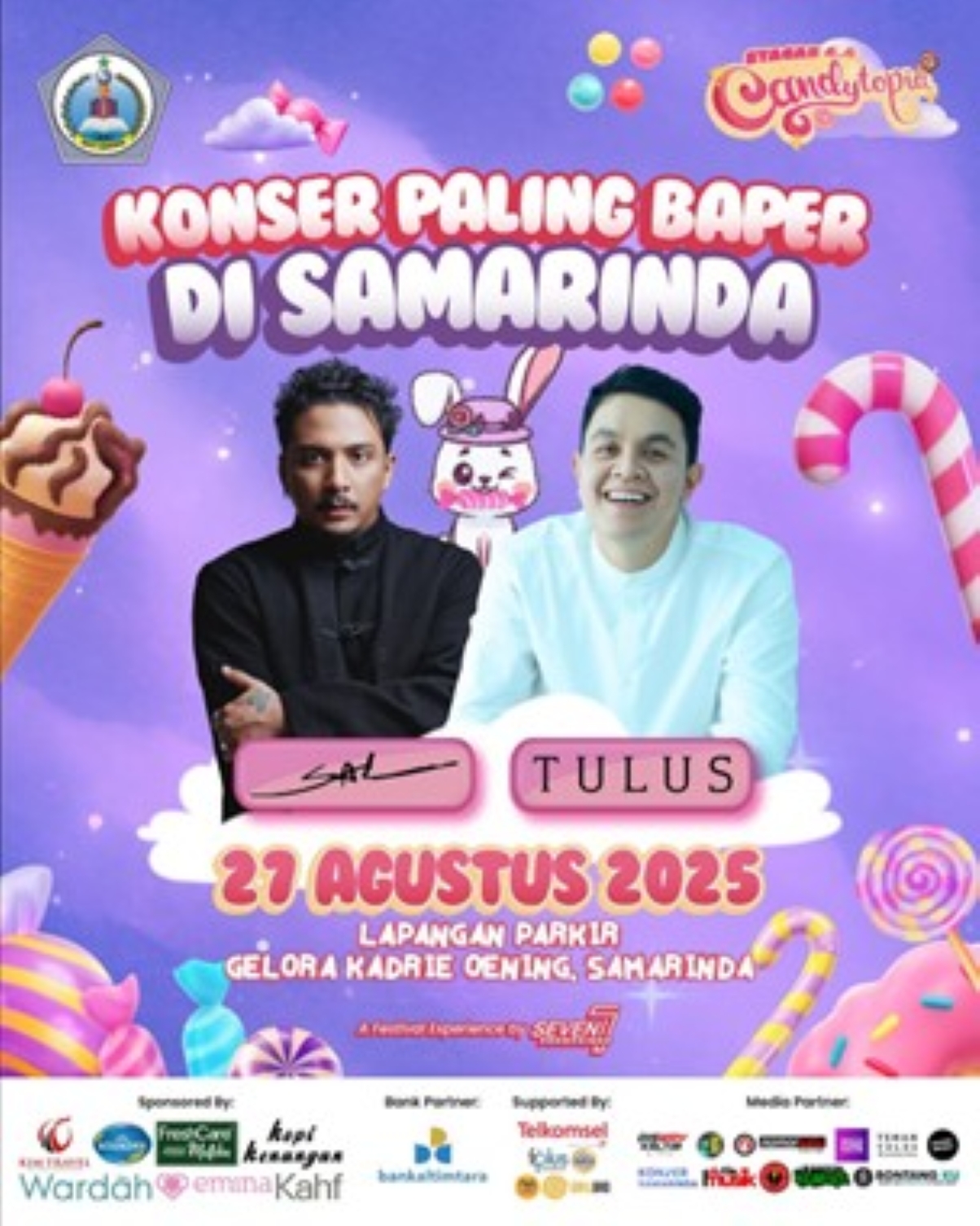 Foto poster konser HUT SMAGA Tulus dan Sal Priadi.