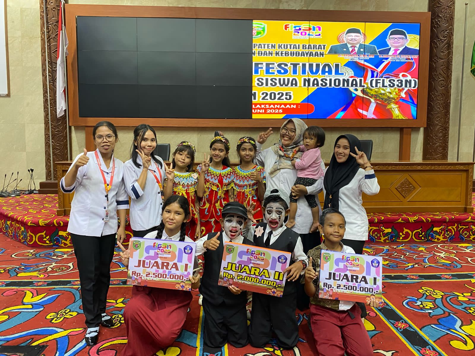 SD Tunas Lestari Sungai Kedang saat lomba FL3SN tingkat Kabupaten Kutai Barat.