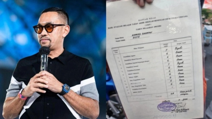 Ijazah Ahmad Sahroni beredar luas di media sosial.
