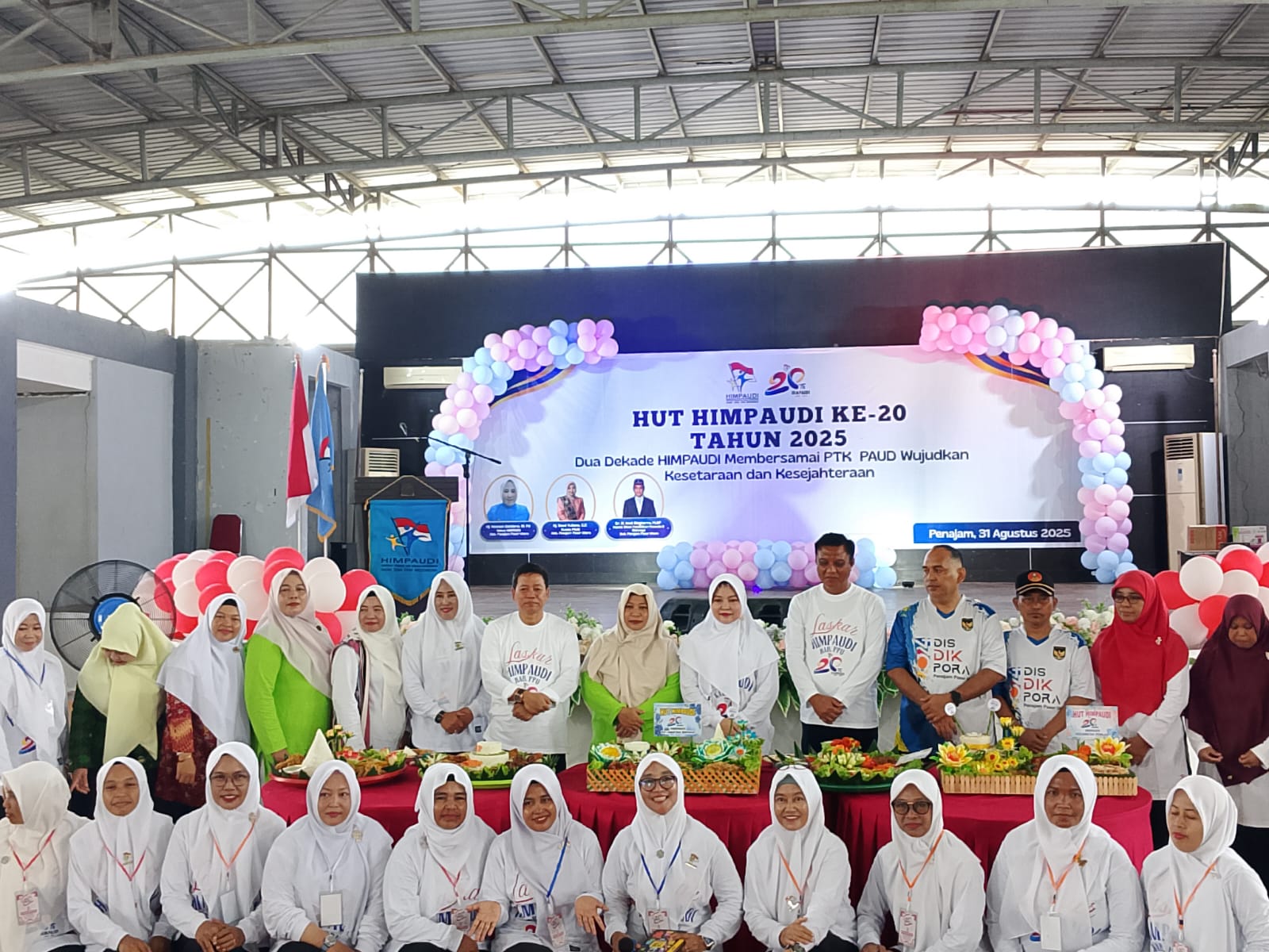Himpaudi PPU merayakan dua dekade himpunan ini di Graha Pemuda Penajam.