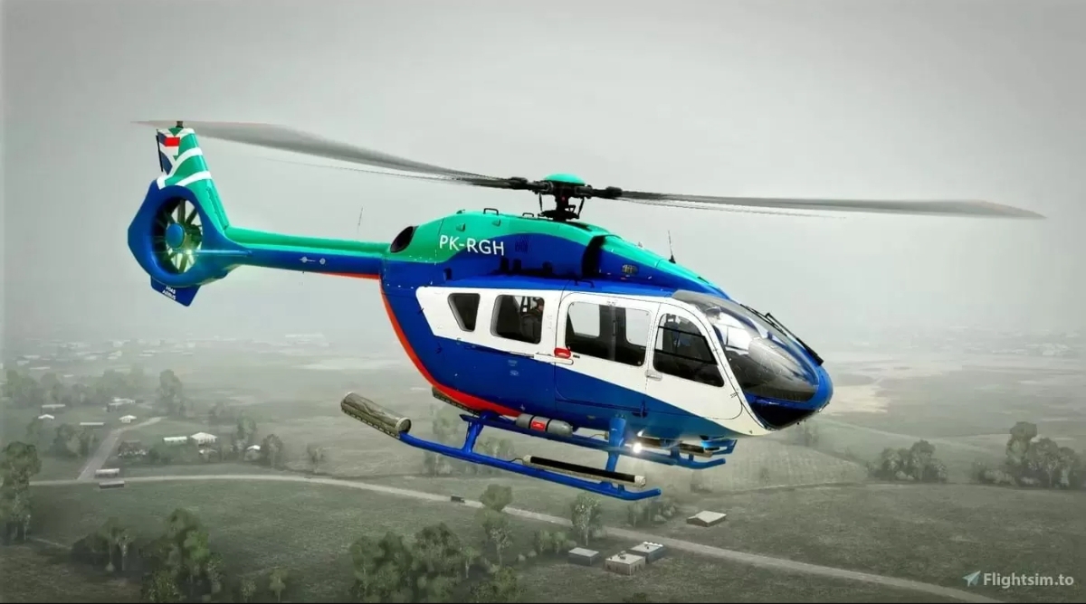 Helikopter dengan kode registrasi PK-RGH yang dilaporkan hilang kontak di wilayah udara Kecamatan Mantewe, Kabupaten Tanah Bumbu, Senin (1/9/2025).