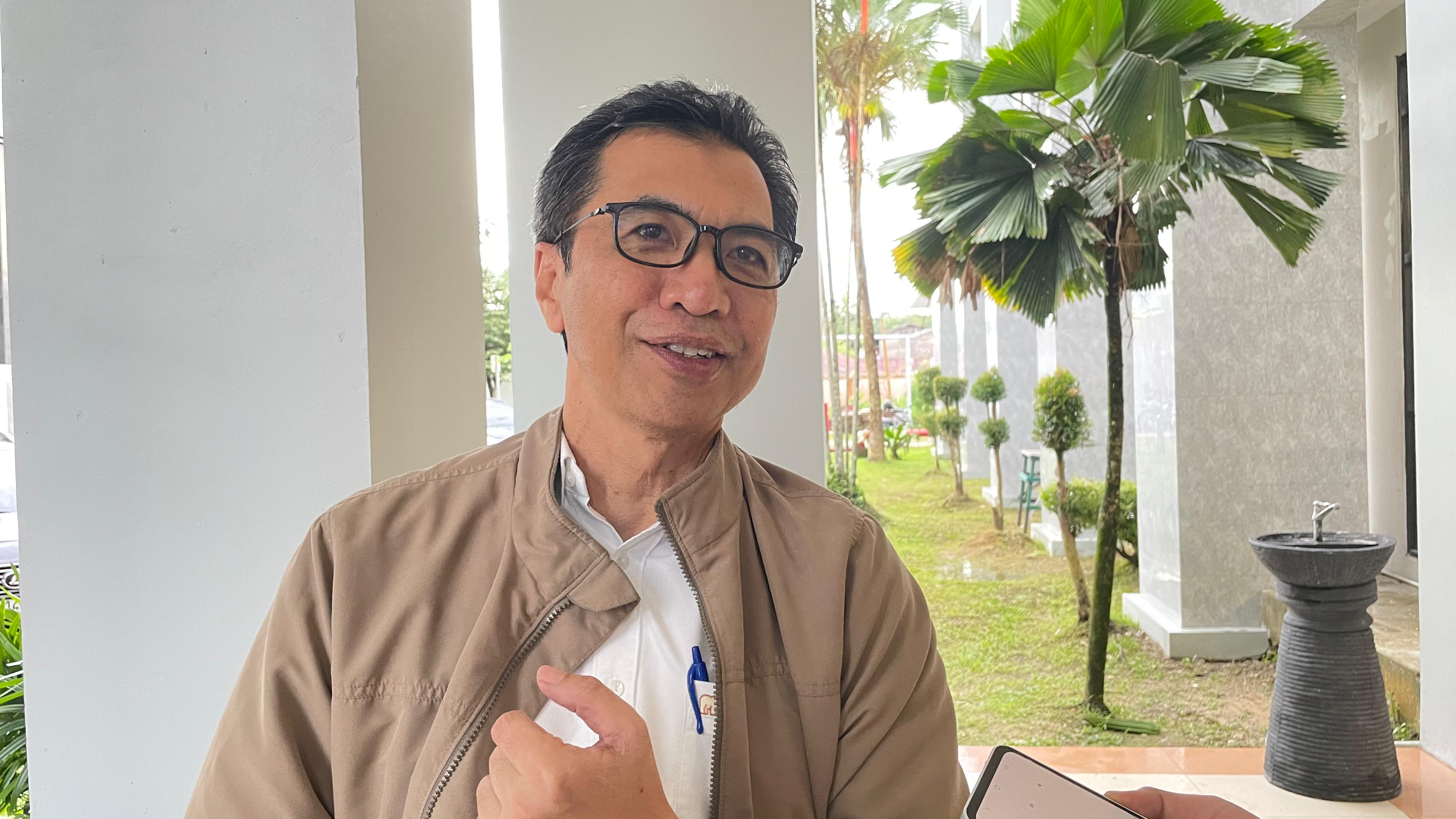 Kepala Badan Perencanaan Pembangunan Daerah Kaltim, Yusliando, diwawancarai Kaltim Post, Rabu, 3 September 2025. (BAYU/KP)