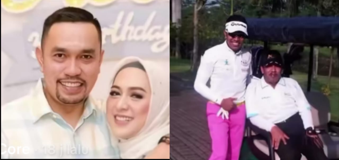 Ahmad Sahroni dan istrinya, Feby Belinda.