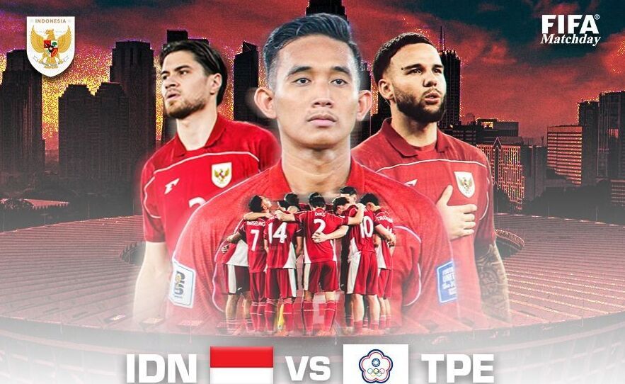 Pertandingan Indonesia vs Chinese Taipei malam ini.