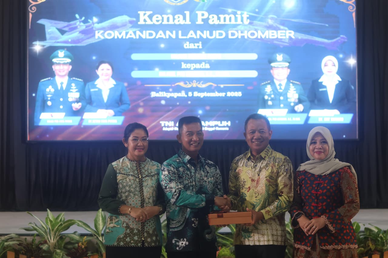 RESMI: Acara pisah sambut komandan Lanud Dhomber Balikpapan di Gedung Graha Dhomber.