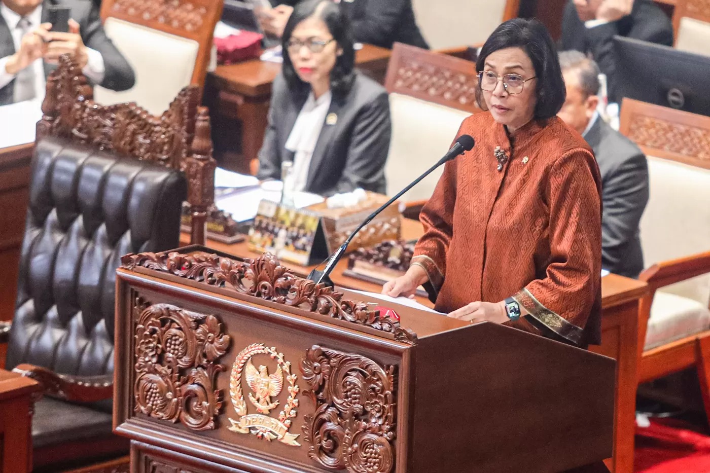 Sri Mulyani diisukan masuk daftar reshuffle kabinet Prabowo.