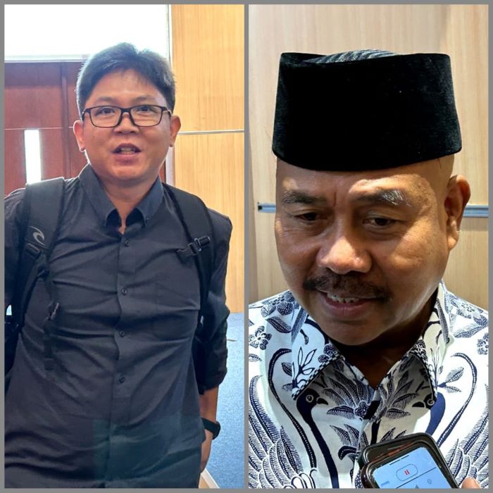 Herdiansyah Hamzah (kiri) dan Edi Damansyah. (BAYU/KP)