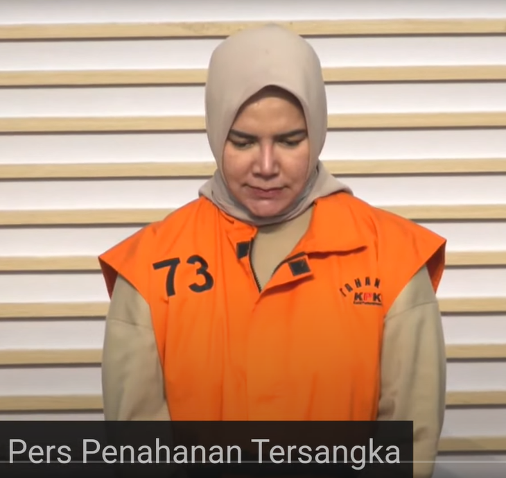 Ketua Kadin Kaltim, Dayang Donna Walfiaries, ditahan KPK selama 20 hari ke depan sejak 9 September 2025. (YOUTUBE KPK)