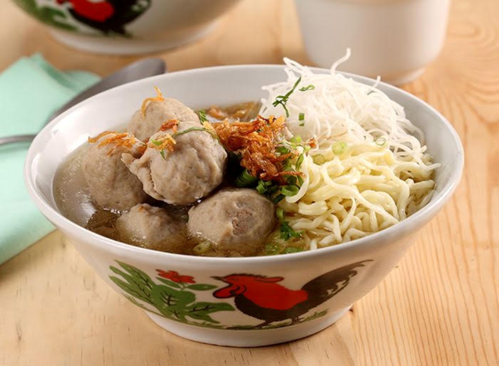 ilustrasi makanan bakso.