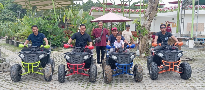 MOTOR ATV: Tersedia seluruhnya 9 Motor ATV yang segera dioperasikan di objek wisata Gua Tapak Raja, Sabtu depan.