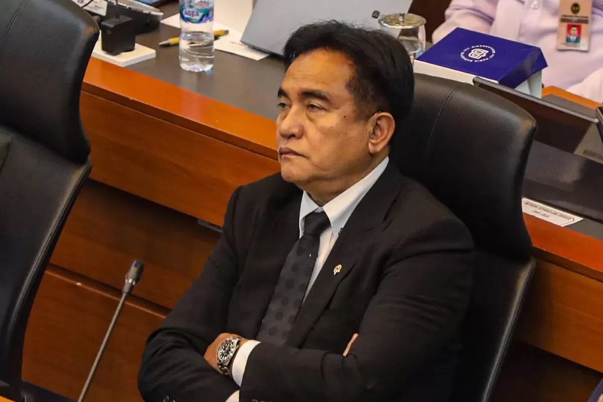 Menteri Koordinator Bidang Hukum HAM Imigrasi dan Pemasyarakatan Yusril Ihza Mahendra.