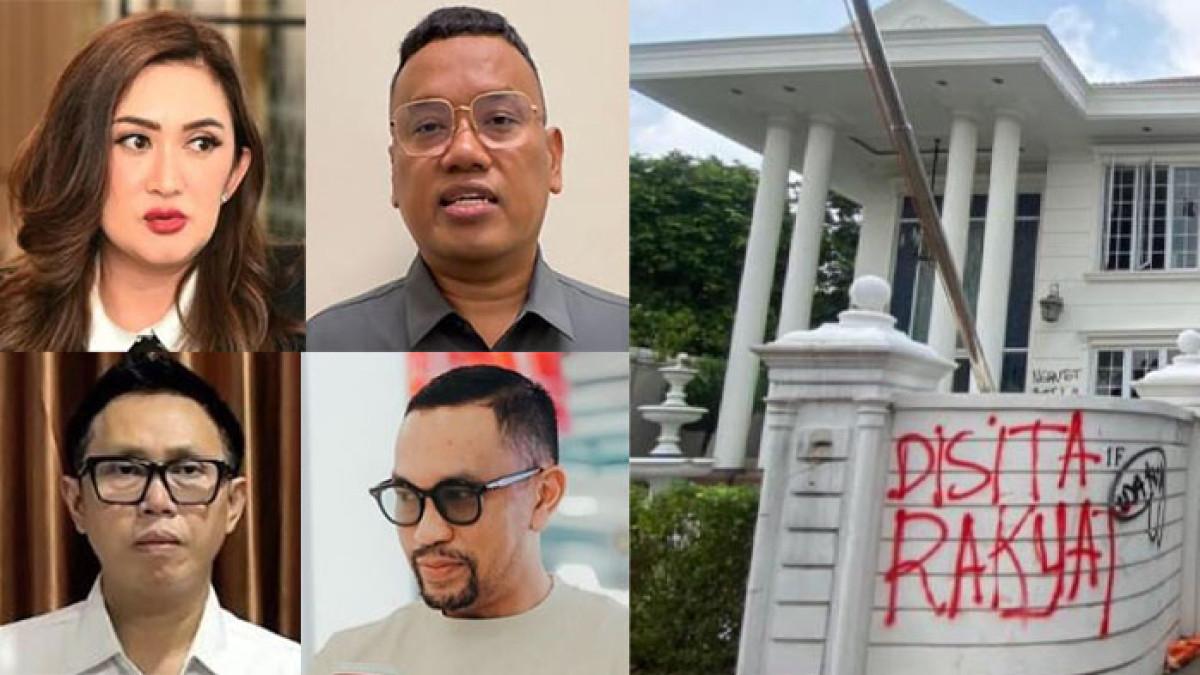 Rumah salah satu mantan anggota DPR yang digeruduk dan dijarah massa.