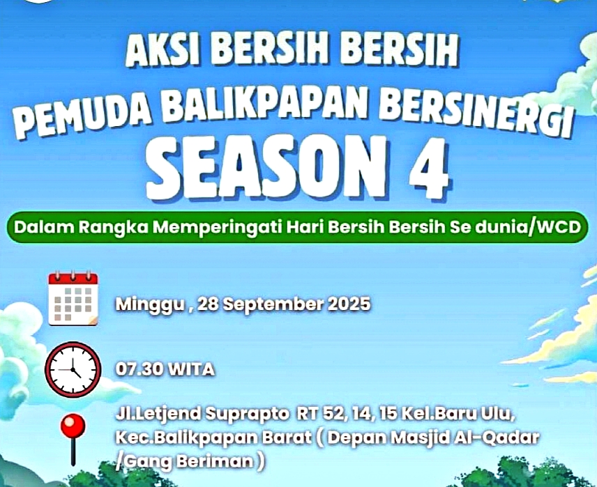 Flyer aksi bersih-bersih.