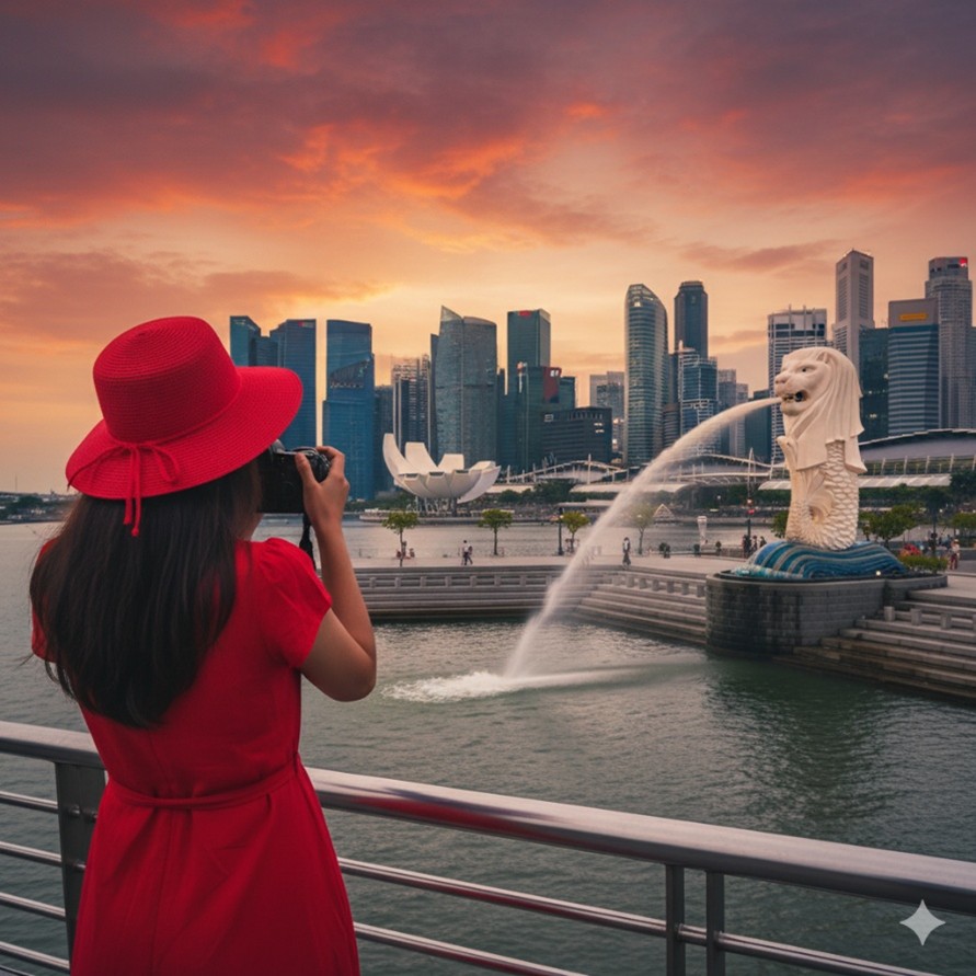 Foto ilustrasi seorang freelance fotografer wanita di Singapura