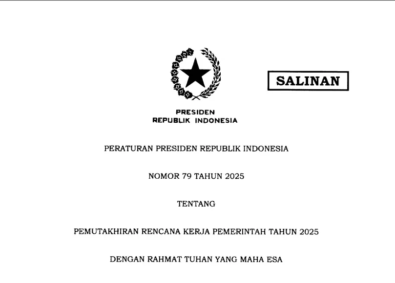 Link PDF Perpres 79 Tahun 2025.