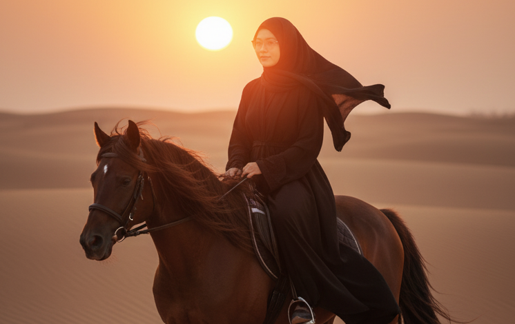 Contoh gambar menggunakan prompt AI Arabian style.