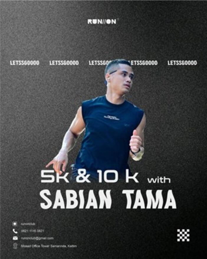 Poster event lari bareng Sabian Tama.
