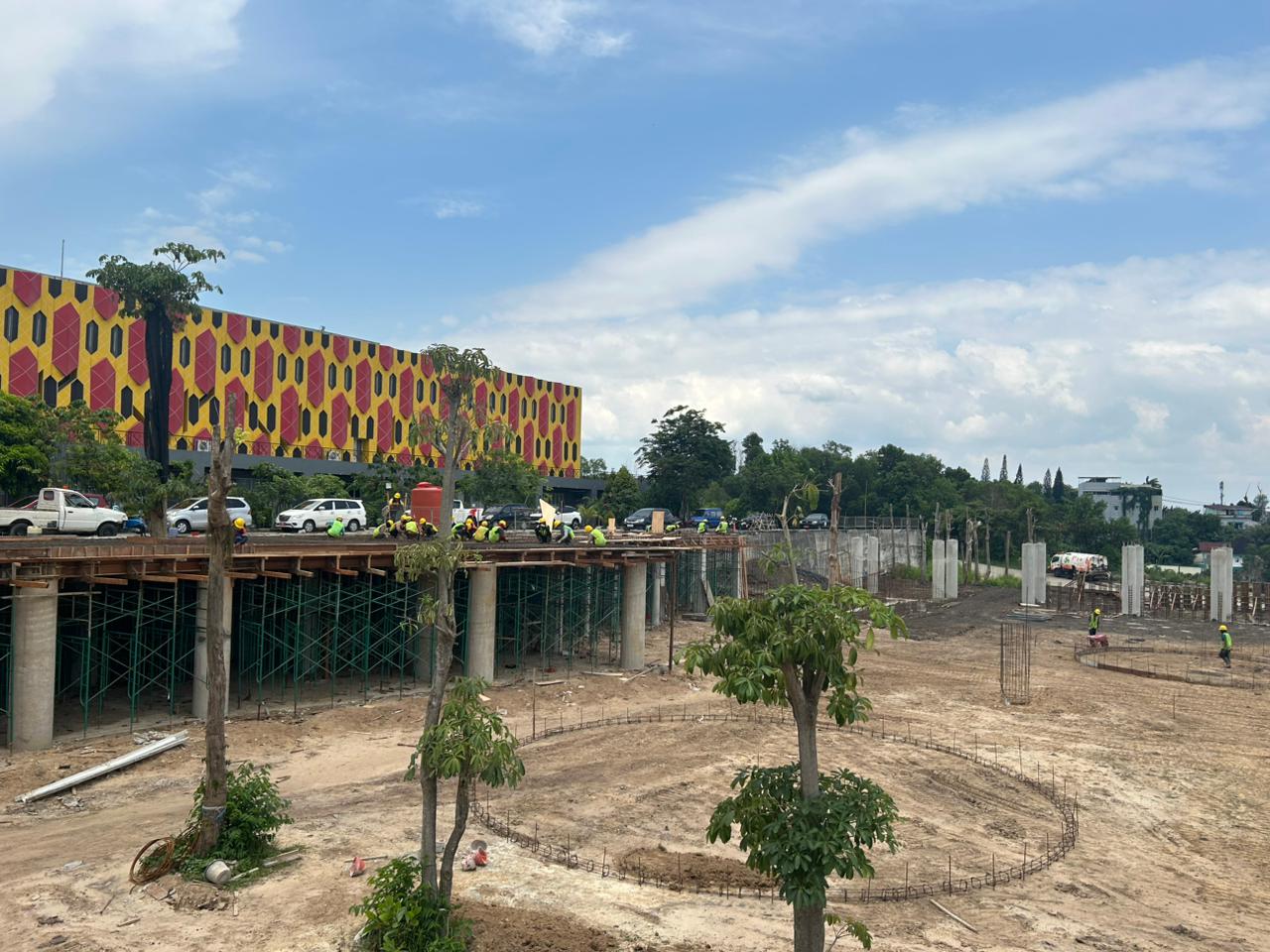 RUANG PUBLIK: progres pembangunan Taman Olahraga Terpadu di Balikpapan Selatan yang ditargetkan menjadi ruang publik ramah keluarga.