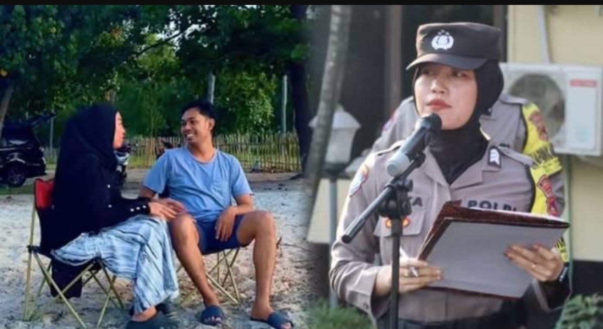 Brigadir Esco Faska Rely bersama Briptu Rizka Sintiyani
