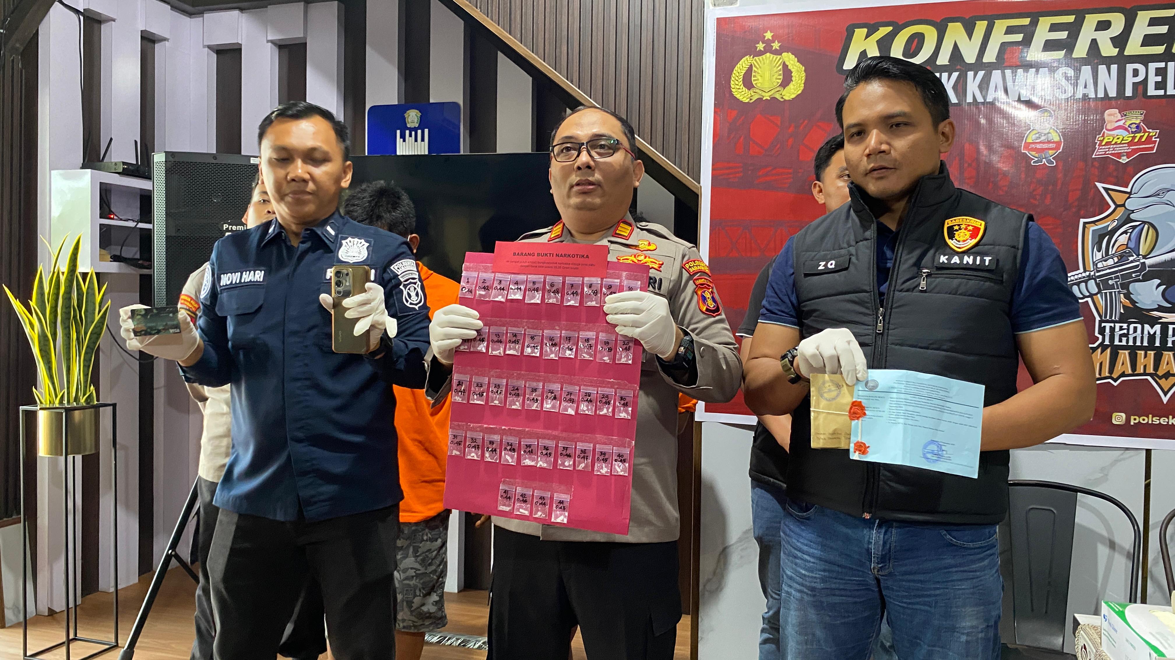 TERUNGKAP: Polsek Kawasan Pelabuhan Samarinda menggagalkan puluhan paket sabu yang siap diedarkan. Kristal putih mematikan itu disebut akan diedarkan ke wilayah Buruh.