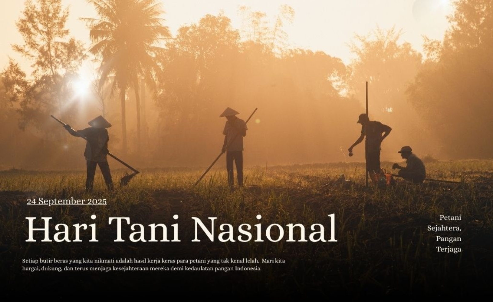 Ucapan Hari Tani Nasional 2025.