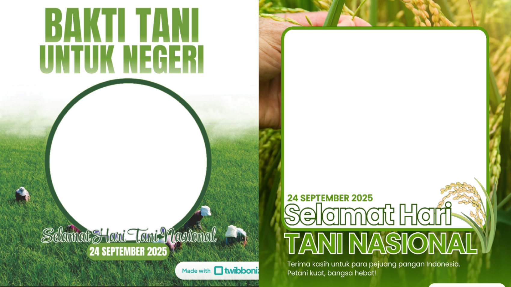 Twibbon Hari Tani Nasional 2025.