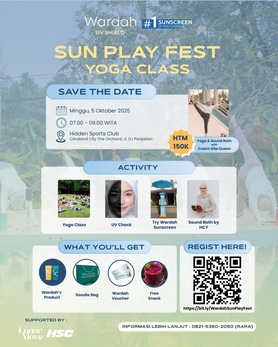 Wardah Sun Play Fest Yoga Class.