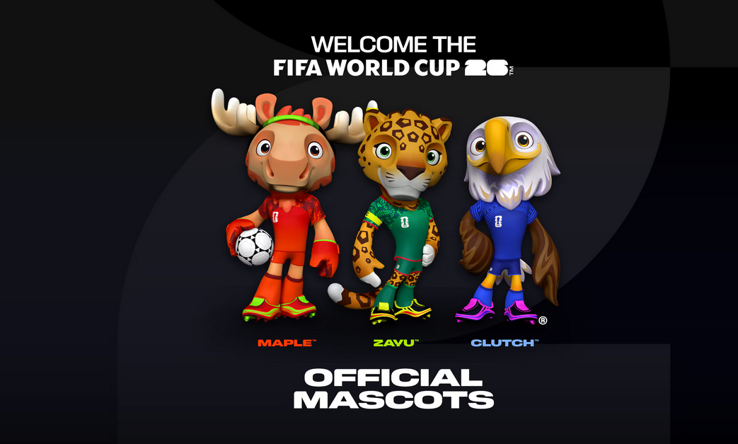 Piala Dunia 2026 hadir dengan maskot Clutch, Zayu, dan Maple.
