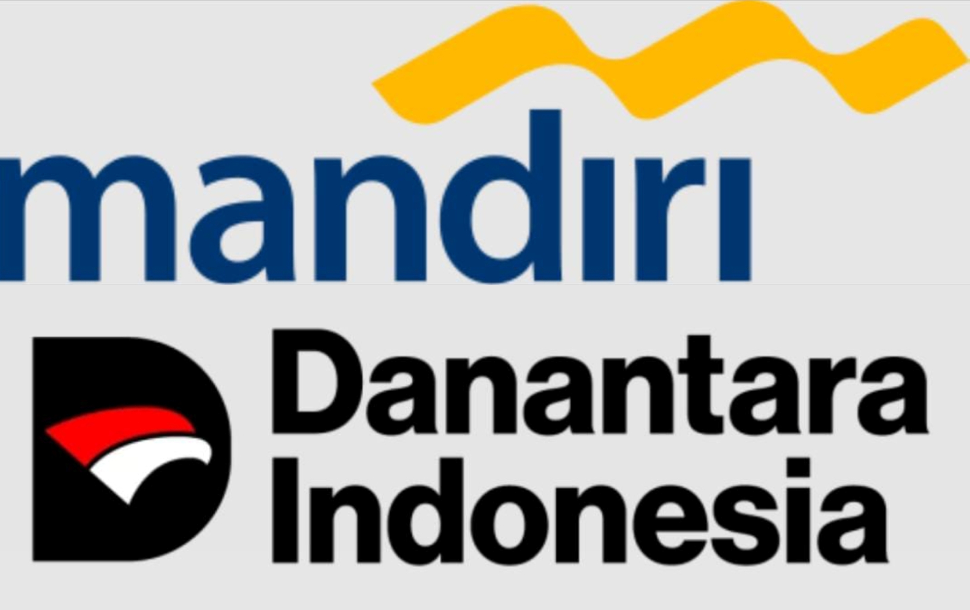 Kolase logo Bank Mandiri dan Danantara Indonesia.