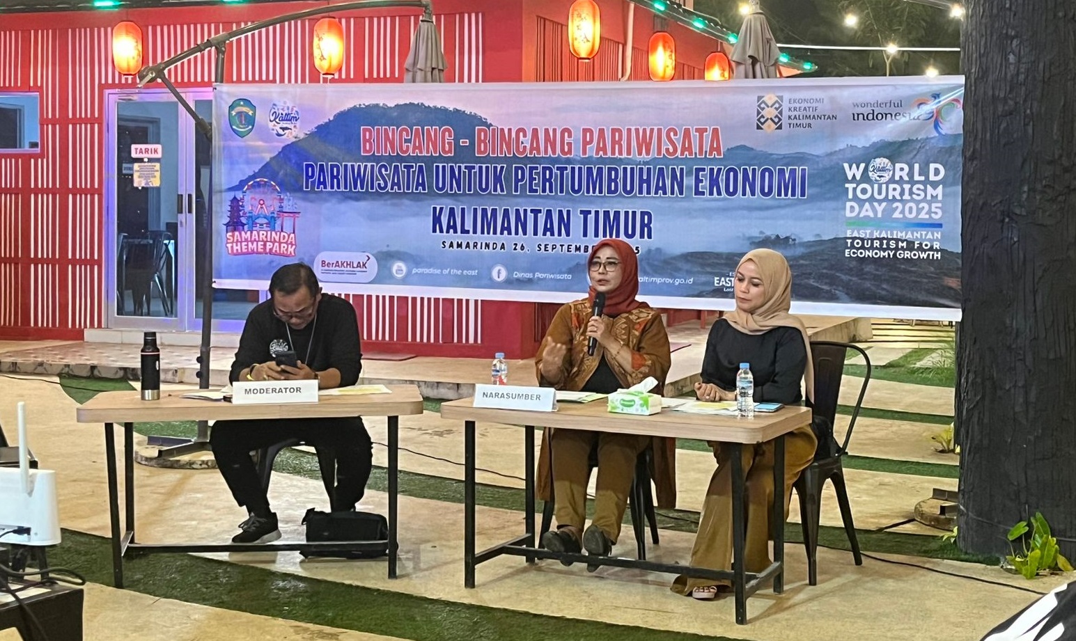 DENGAR ASPIRASI: Dinas Pariwisata Kaltim menggelar kegiatan Bincang-Bincang Pariwisata, di Samarinda Theme Park, Jalan DI Panjaitan, Samarinda, Jumat (26/9).