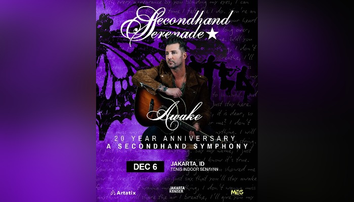 Secondhand Serenade siap gelar konser 20th Anniversary Awake di Jakarta, hadirkan full band & orkestra megah pada 6 Desember 2025.