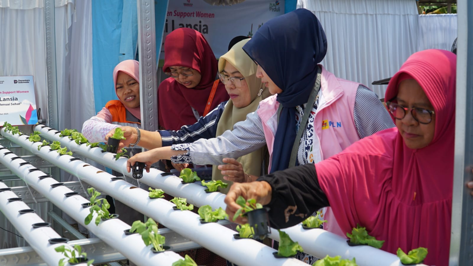 RAMAH LINGKUNGAN: PLN UID Kaltimra bersama Rumah Zakat menggelar Program Kebun Gizi Lansia di Kelurahan Sempaja Utara, Samarinda, yang diresmikan pada Jumat (26/9).