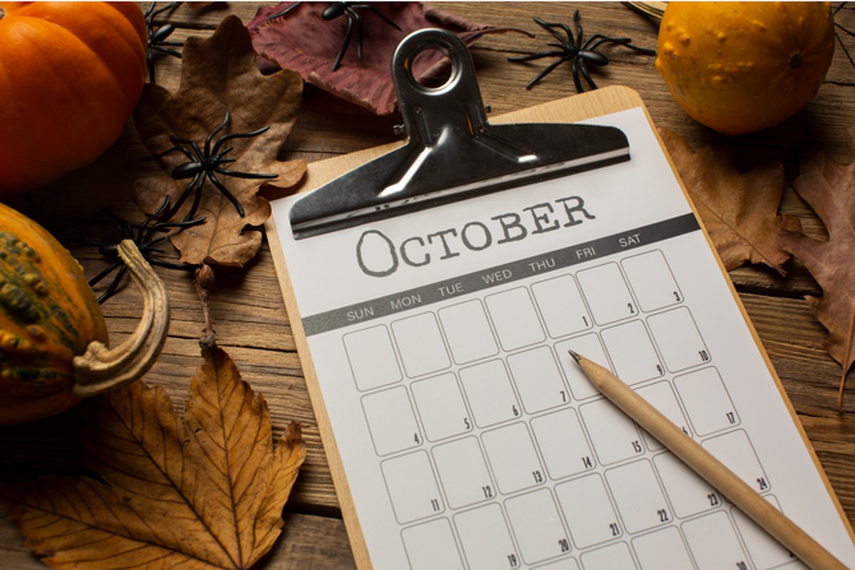 Kalender Oktober.