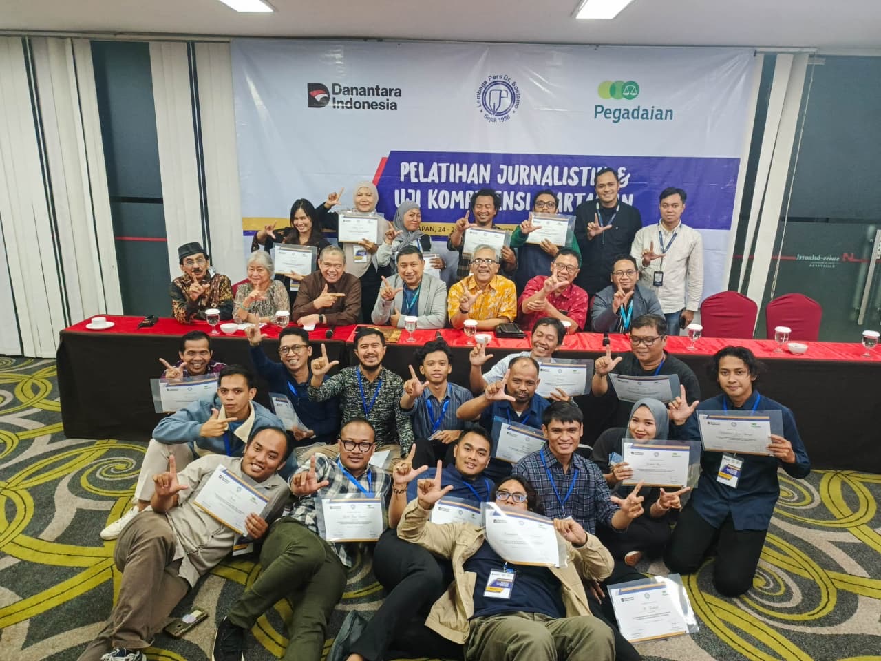 20 wartawan dari berbagai provinsi di Kalimantan, mengikuti UKW dari Lembaga Pers Dr. Soetomo (LPDS) dan Pegadaian selama 24-26 September 2025 di Balikpapan.