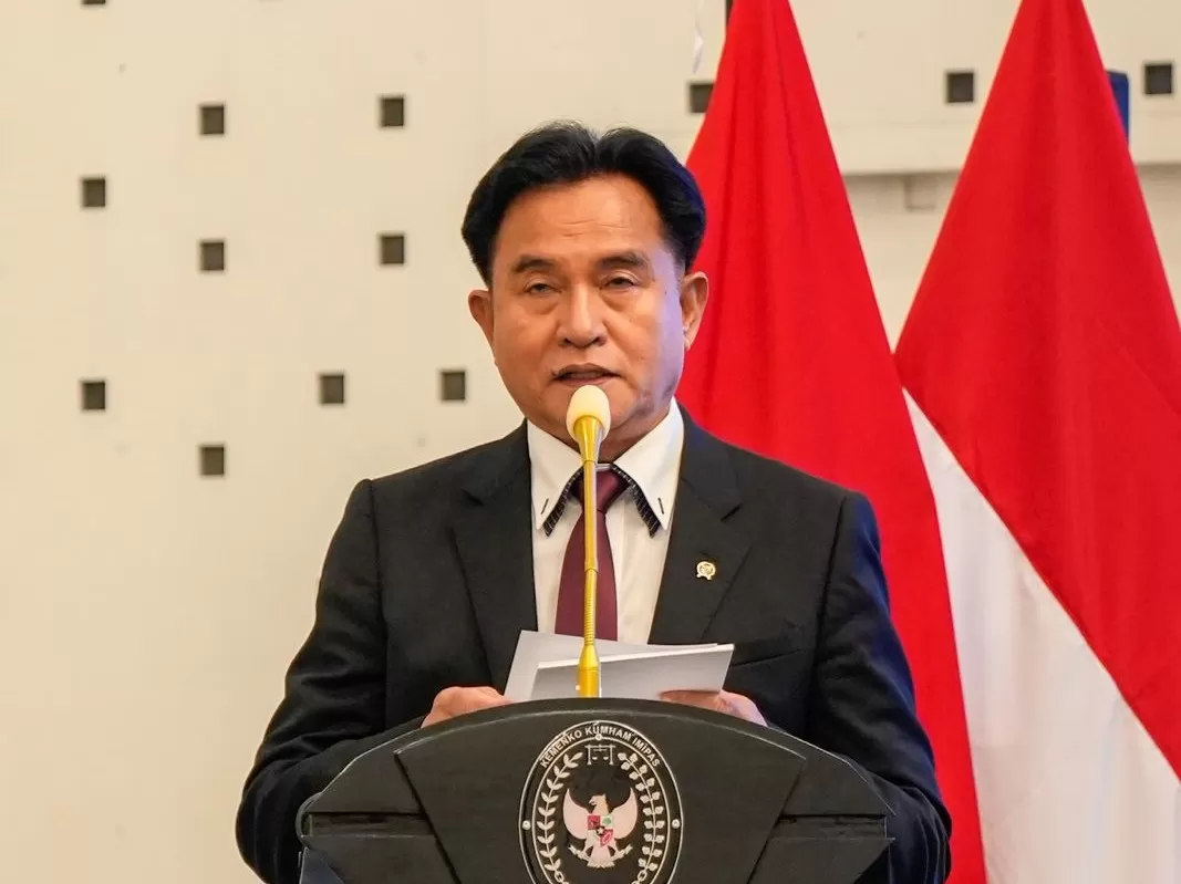 Menteri Koordinator Bidang Hukum, HAM, Imigrasi, dan Pemasyarakatan (Menko Kumham Imipas) Yusril Ihza Mahendra. 