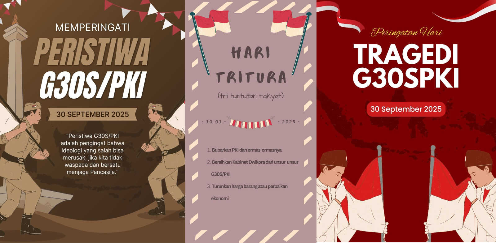 Poster Peringatan G30S PKI 2025.