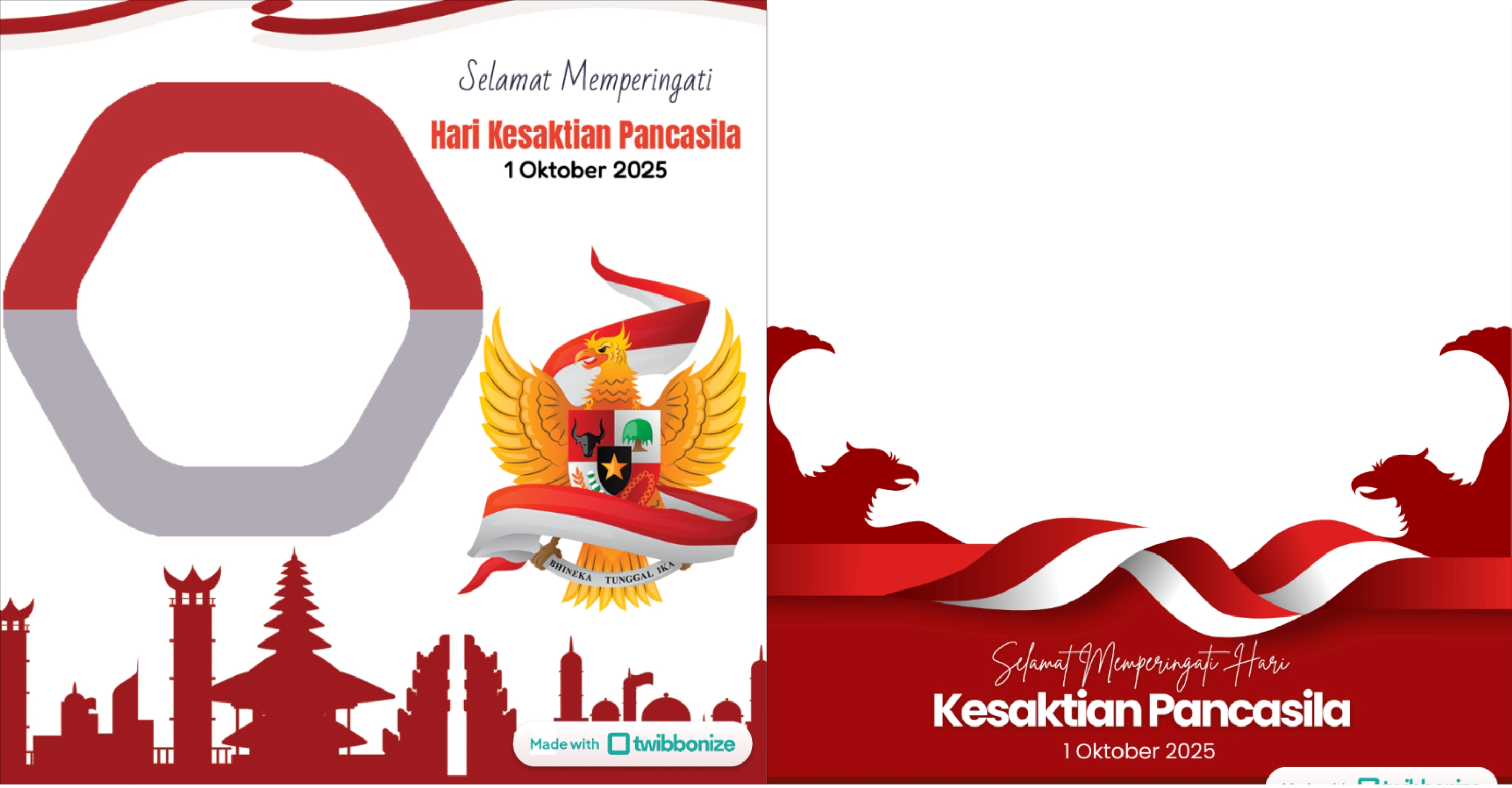 Twibbon Hari Kesaktian Pancasila 2025.