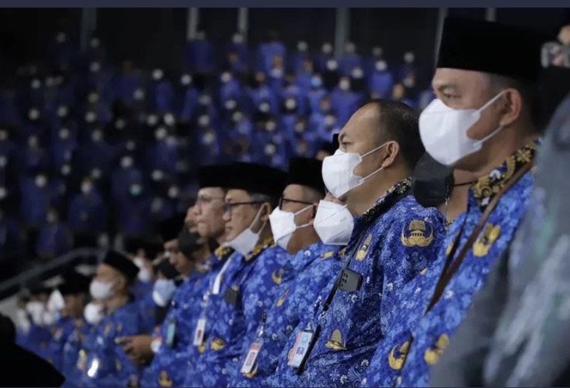 Ilustrasi PPPK pakai seragam korpri.