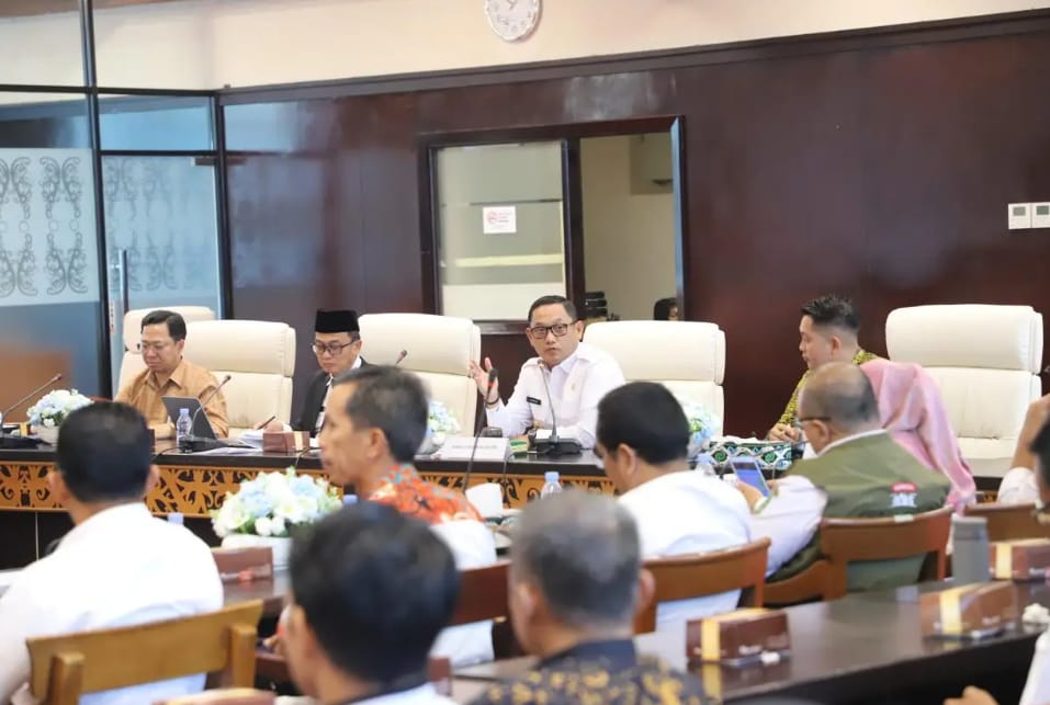 Wakil Gubernur Kaltim Seno Aji ketika rapat koordinasi ketahanan pangan, Rabu (1/10/2025). (Ist)