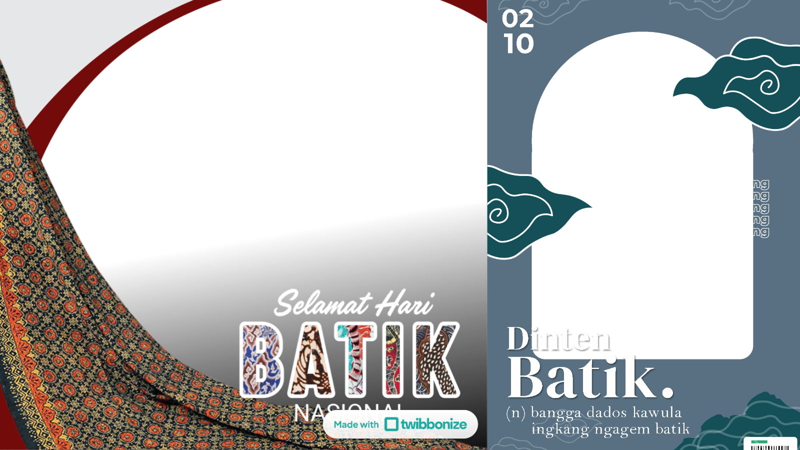 Twibbon Hari Batik Nasional 2025.