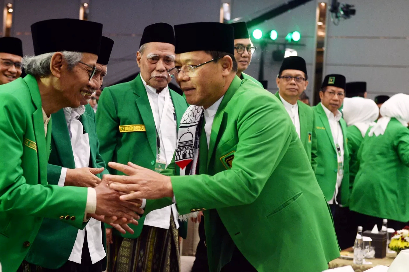 Pelaksana Tugas (Plt) Ketua Umum Partai Persatuan Pembangunan (PPP), Muhamad Mardiono, menyampaikan pidato politik saat pembukaan Muktamar ke-10 PPP di Jakarta, Sabtu (27/9/2025).
