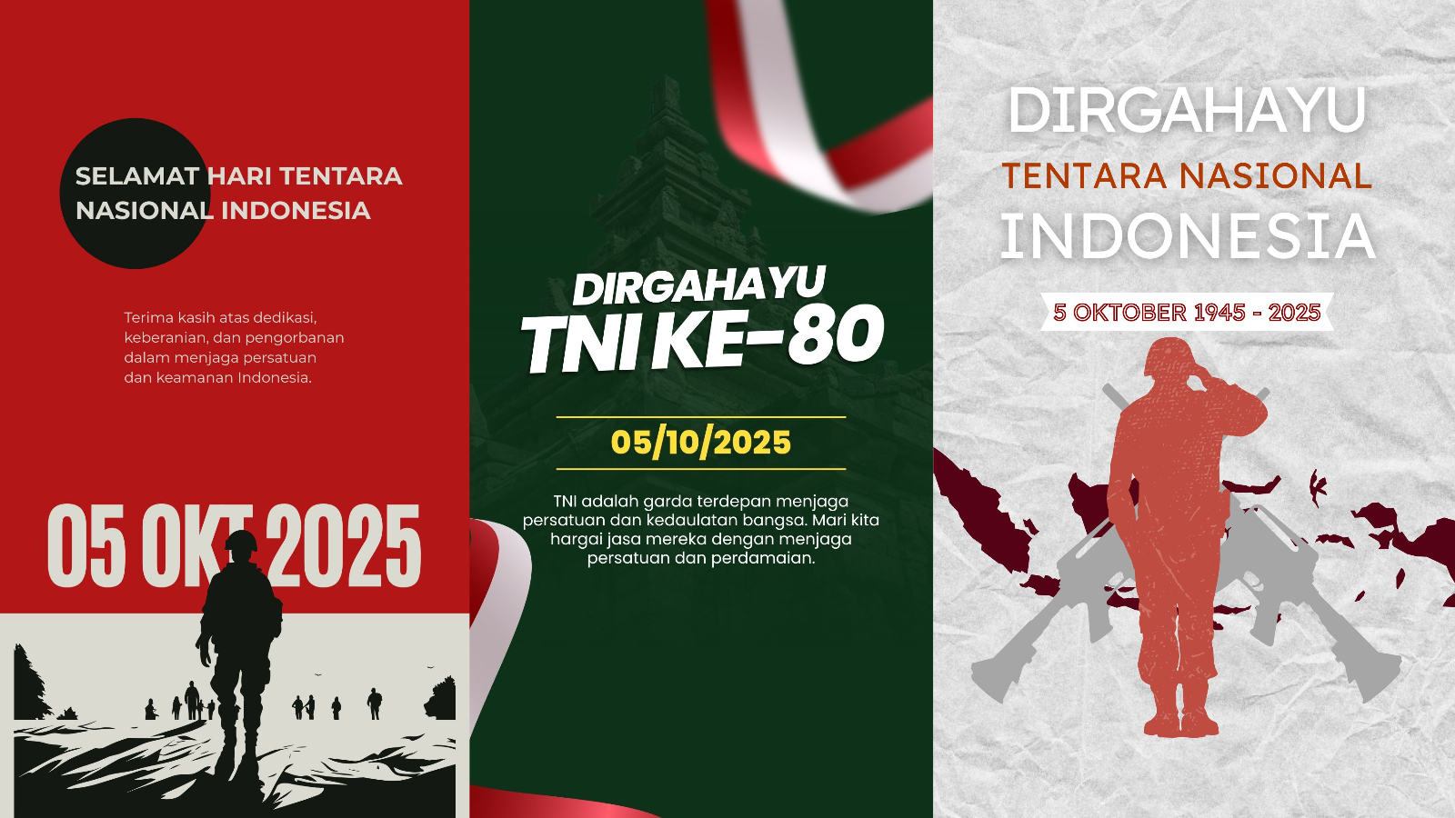 Poster HUT TNI Ke 80.