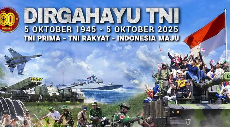 Hari Ulang Tahun (HUT) ke-80 TNI.