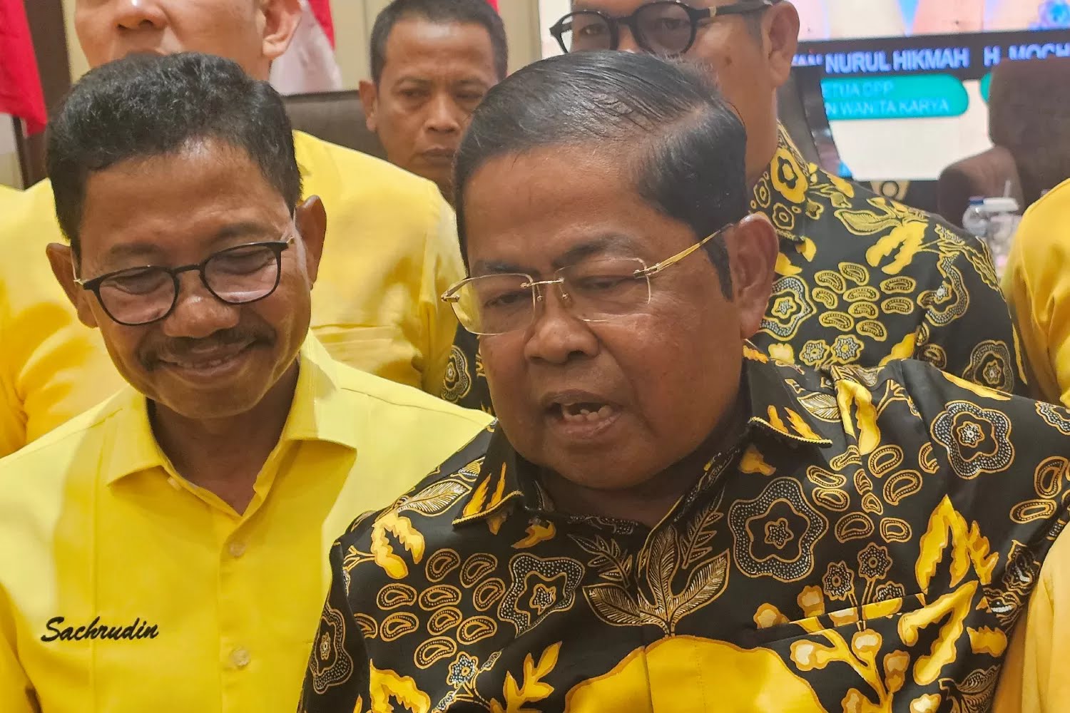 Waketum Partai Golkar Idrus Marham menepis anggapan peran istana soal isu Munaslub Patrtai Golkar saat menghadiri Kajian Ideologi Kebangsaan di Kota Tangerang, Minggu (10/8).