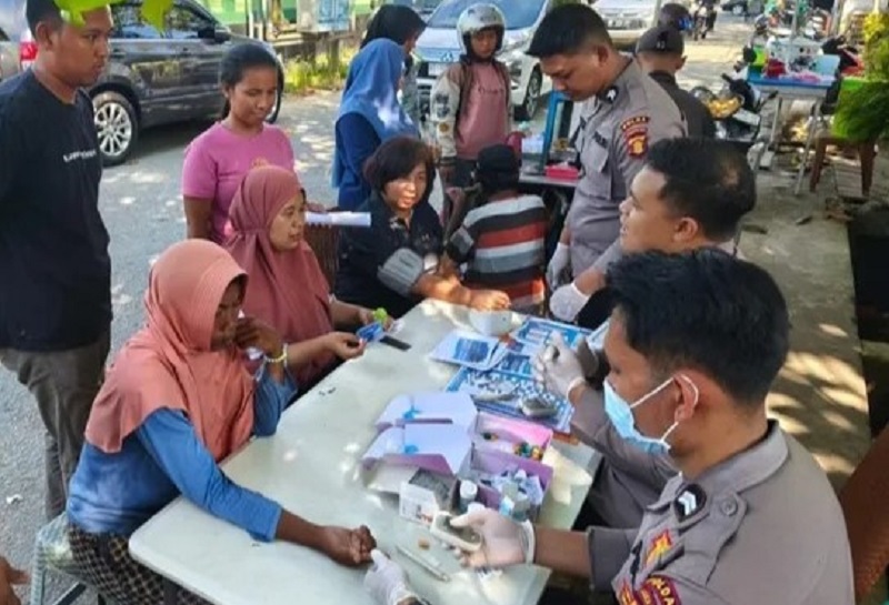 KESEHATAN: Layanan kesehatan gratis digelar Rumah Sakit Bhayangkara Balikpapan.