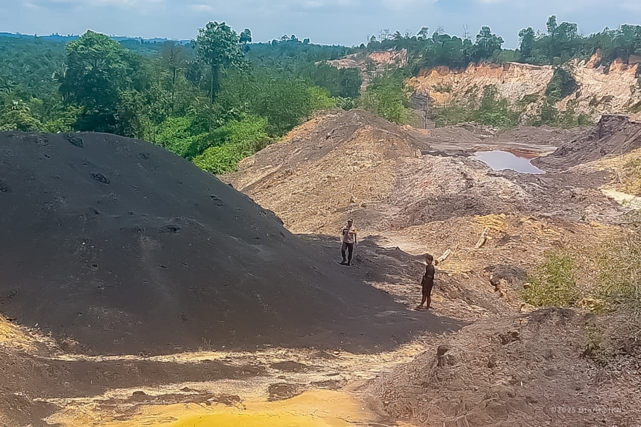 RUSAK: Salah satu pemandangan dugaan penambangan ilegal yang berpotensi merusak lingkungan di area IKN.