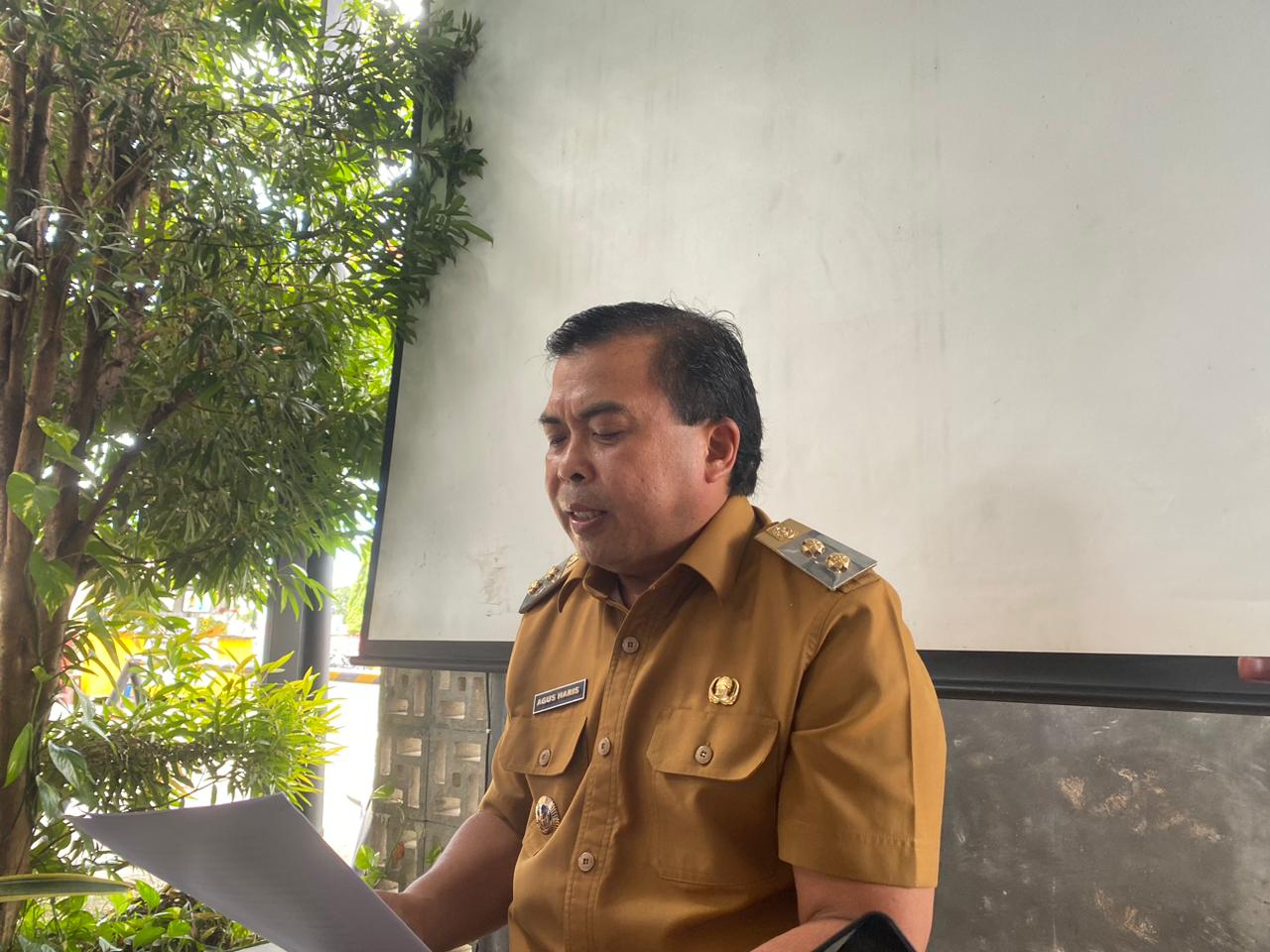 Wakil Wali Kota Bontang Agus Haris memberikan keterangan terkait putusan MK mengenai tapal batas Dusun Sidrap.