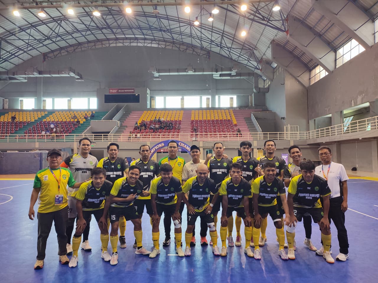 TERSINGKIR: Tim futsal Kaltim tersingkir dari Pornas Korpri XVII 2025 di babak 16 besar, setelah kalah dari tim tuan rumah Sumatera Selatan, Kamis (9/10/2025)